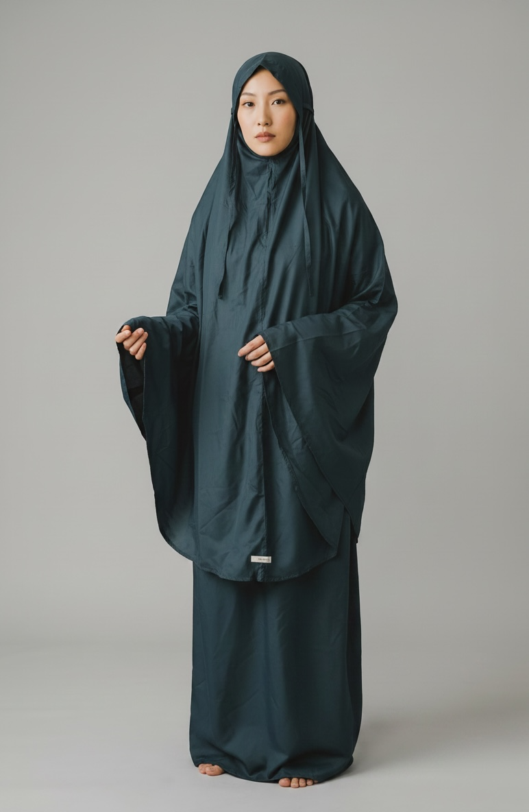 Compact burgundy prayer set